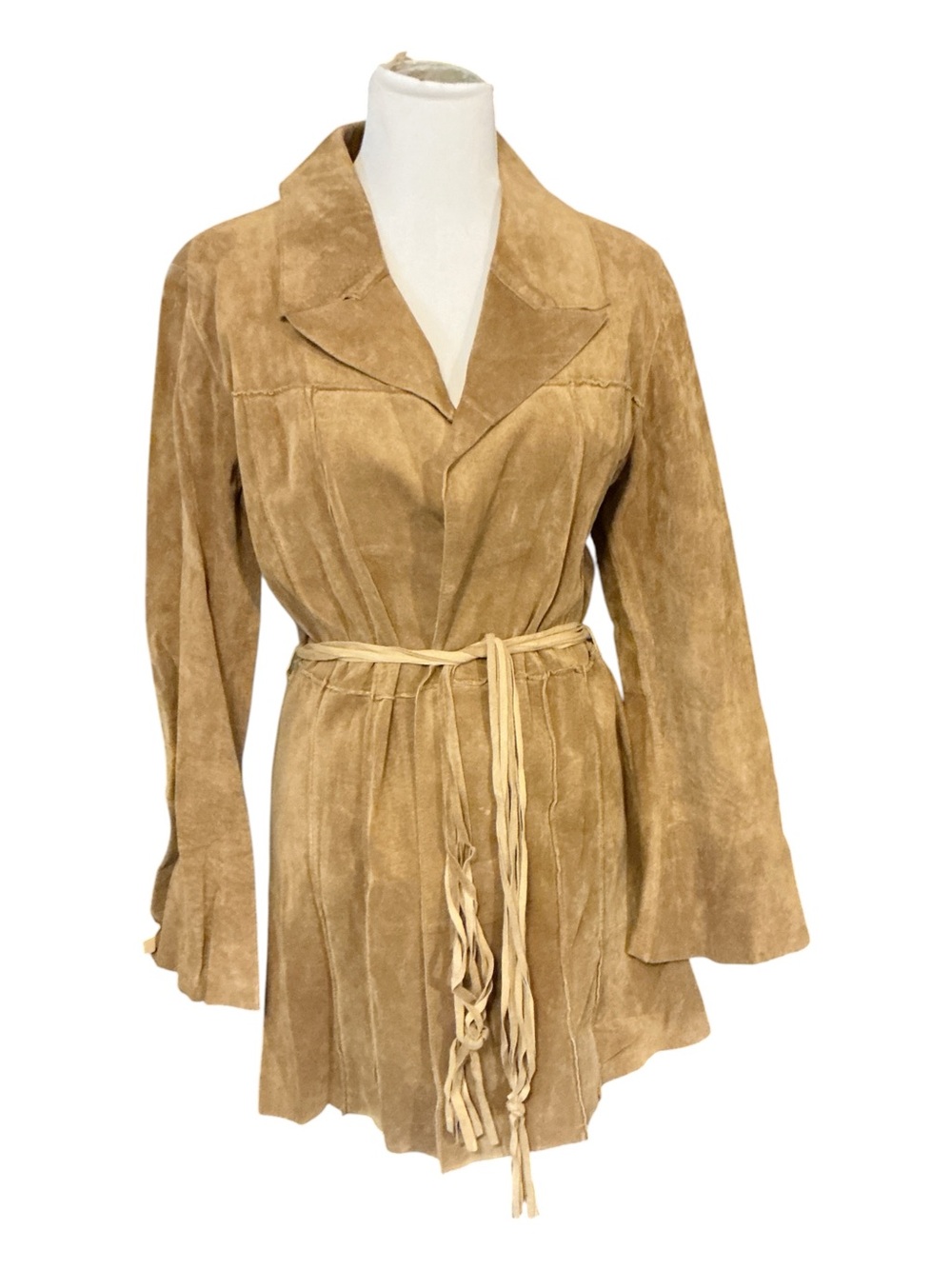 Arden B Suede Jacket in Light Tan